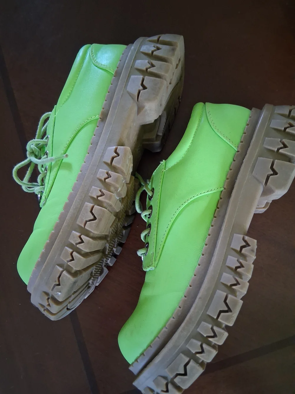 dELiA*s Neon Green Platform Lace-Up Shoes